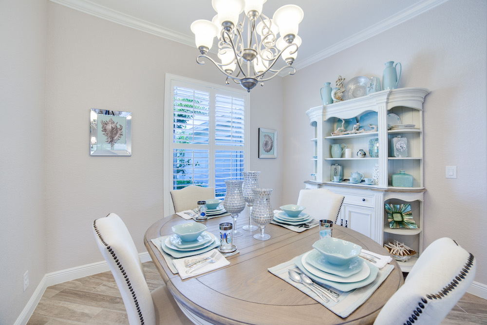 Cape Coral Home Builder Furnished Model Home Dining Room
